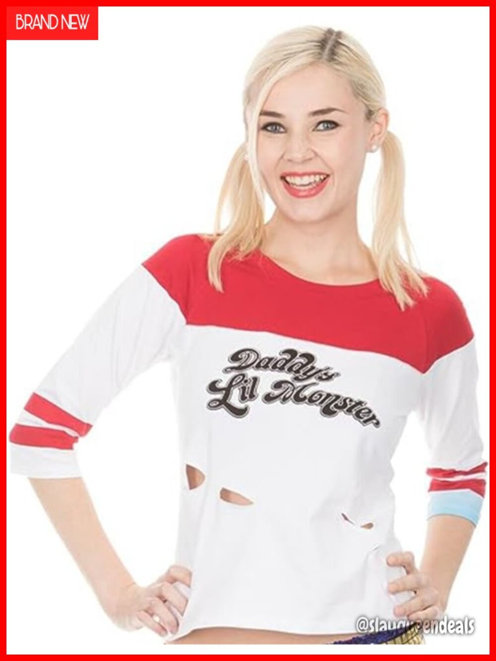 Harley Quinn Costume T-Shirt Officially Licensed Daddy's Little Monster